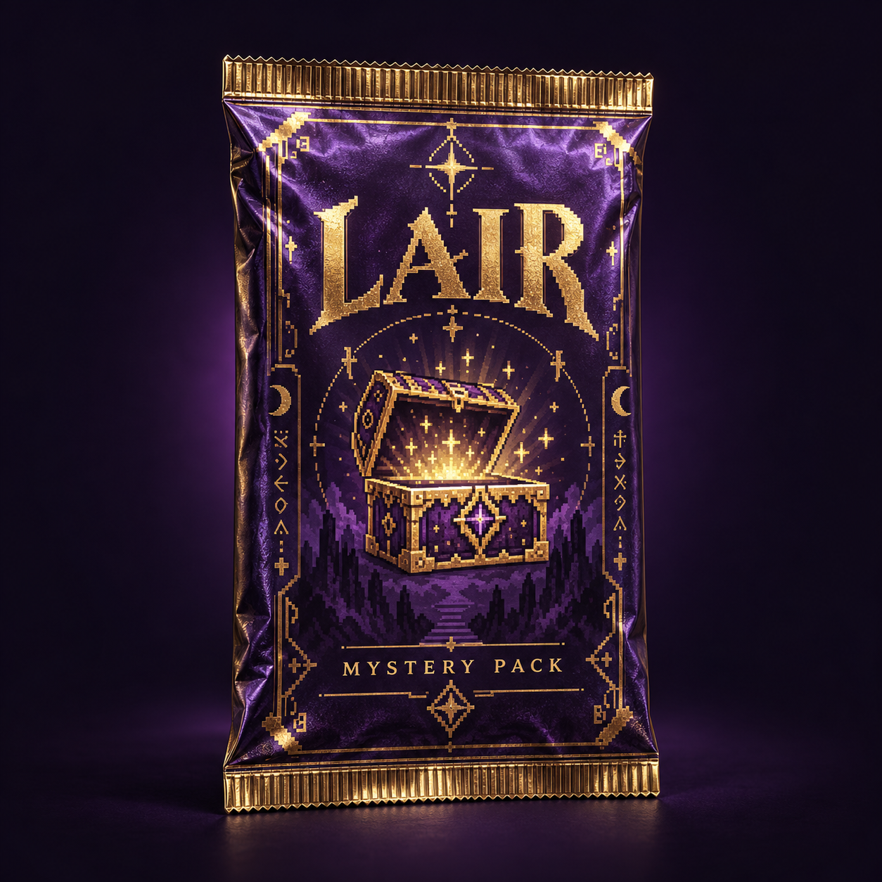 Empaque violeta y dorado Lair Mystery Pack